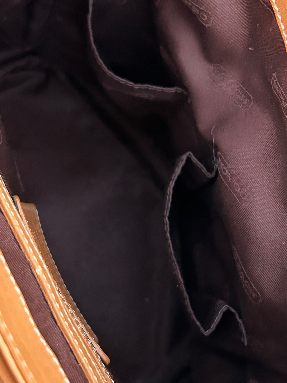 Vintage Coach 9858 Tan Glove‑Tanned Leather Drawstring Backpack - Picture 3 of 16